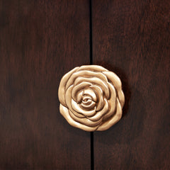 Camellia Field Warm Pecan Media Cabinet - Ornate Home