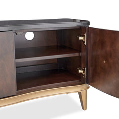 Camellia Field Warm Pecan Media Cabinet - Ornate Home