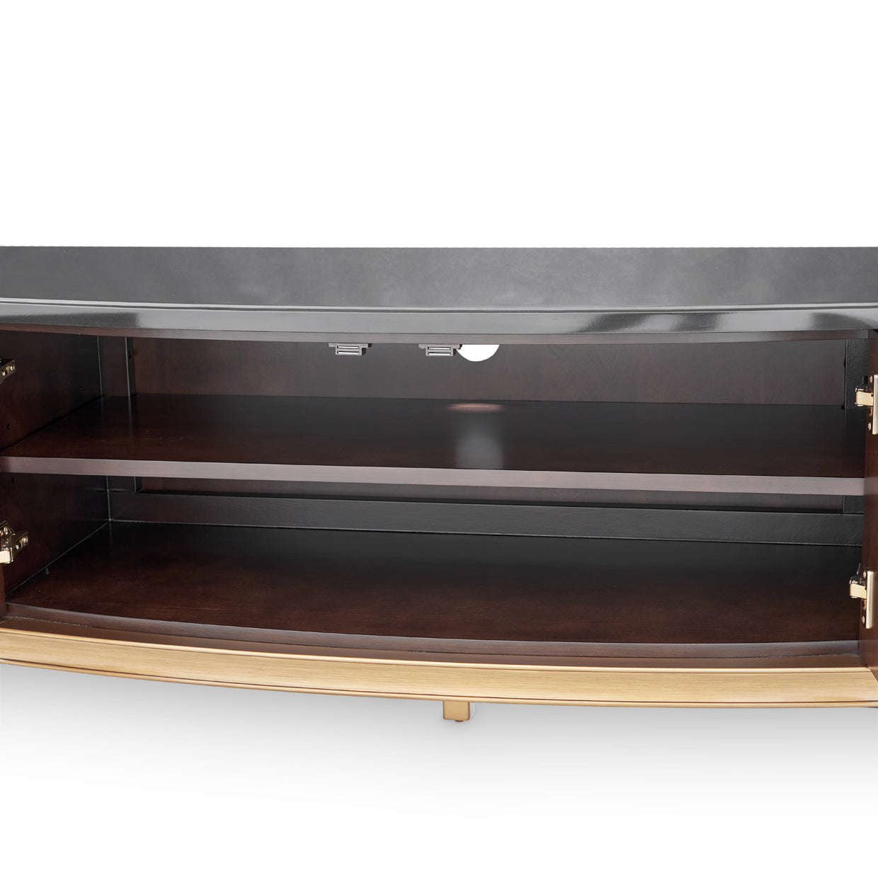Camellia Field Warm Pecan Media Cabinet - Ornate Home