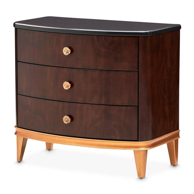Camellia Field Warm Pecan Nightstand - Ornate Home
