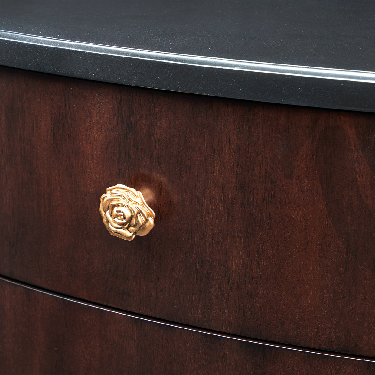 Camellia Field Warm Pecan Nightstand - Ornate Home