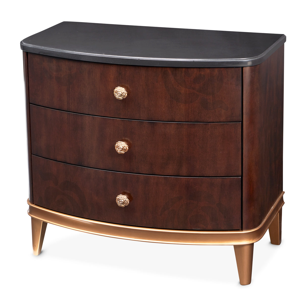 Camellia Field Warm Pecan Nightstand - Ornate Home