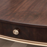 Camellia Field Warm Pecan Oval Cocktail Table - Ornate Home