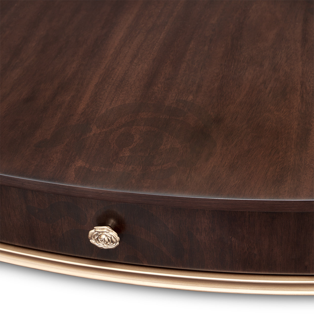 Camellia Field Warm Pecan Oval Cocktail Table - Ornate Home