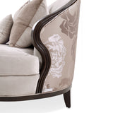 Camellia Field Warm Pecan/Porcini Asymmetrical Velvet Sofa - Ornate Home