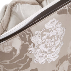 Camellia Field Warm Pecan/Porcini Asymmetrical Velvet Sofa - Ornate Home