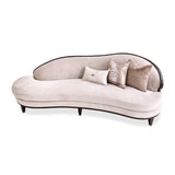 Camellia Field Warm Pecan/Porcini Asymmetrical Velvet Sofa - Ornate Home
