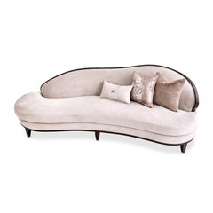 Camellia Field Warm Pecan/Porcini Asymmetrical Velvet Sofa - Ornate Home