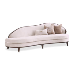 Camellia Field Warm Pecan/Porcini Asymmetrical Velvet Sofa - Ornate Home