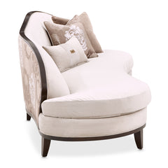Camellia Field Warm Pecan/Porcini Asymmetrical Velvet Sofa - Ornate Home