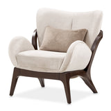 Camellia Field Warm Pecan/Porcini Velvet Accent Chair - Ornate Home