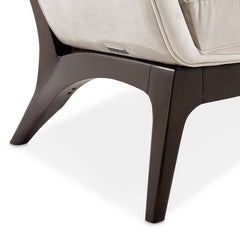 Camellia Field Warm Pecan/Porcini Velvet Accent Chair - Ornate Home