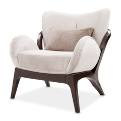 Camellia Field Warm Pecan/Porcini Velvet Accent Chair - Ornate Home