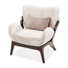 Camellia Field Warm Pecan/Porcini Velvet Accent Chair - Ornate Home