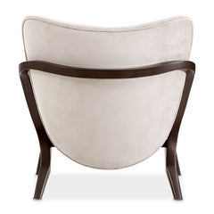 Camellia Field Warm Pecan/Porcini Velvet Accent Chair - Ornate Home