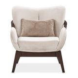 Camellia Field Warm Pecan/Porcini Velvet Accent Chair - Ornate Home