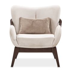 Camellia Field Warm Pecan/Porcini Velvet Accent Chair - Ornate Home