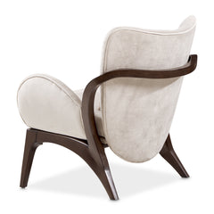 Camellia Field Warm Pecan/Porcini Velvet Accent Chair - Ornate Home