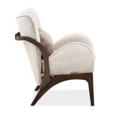Camellia Field Warm Pecan/Porcini Velvet Accent Chair - Ornate Home