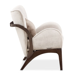 Camellia Field Warm Pecan/Porcini Velvet Accent Chair - Ornate Home