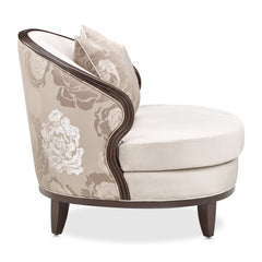 Camellia Field Warm Pecan/Porcini Velvet Matching Chair - Ornate Home