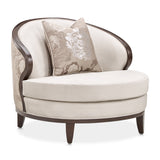 Camellia Field Warm Pecan/Porcini Velvet Matching Chair - Ornate Home