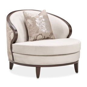 Camellia Field Warm Pecan/Porcini Velvet Matching Chair - Ornate Home