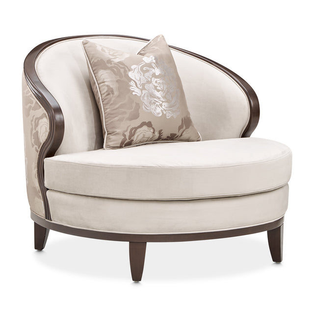 Camellia Field Warm Pecan/Porcini Velvet Matching Chair - Ornate Home