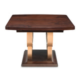 Camellia Field Warm Pecan Rectangular Pedestal Dining Table - Ornate Home