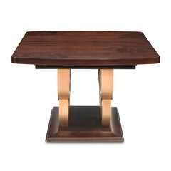 Camellia Field Warm Pecan Rectangular Pedestal Dining Table - Ornate Home