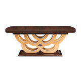 Camellia Field Warm Pecan Rectangular Pedestal Dining Table - Ornate Home