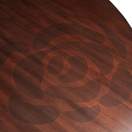 Camellia Field Warm Pecan Round Dining Table - Ornate Home