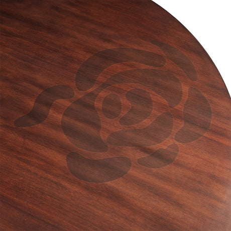 Camellia Field Warm Pecan Round Dining Table - Ornate Home