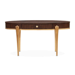 Camellia Field Warm Pecan Vanity Desk - Ornate Home