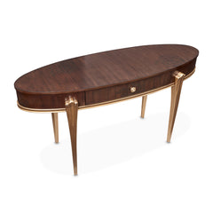 Camellia Field Warm Pecan Vanity Desk - Ornate Home