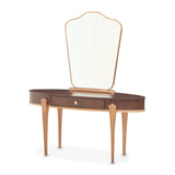Camellia Field Warm Pecan Vanity with Mirror - Ornate Home