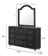 Cameo Black Panel Bedroom Set - Ornate Home