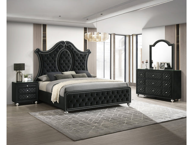 Cameo Black Panel Bedroom Set - Ornate Home