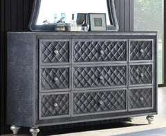 Cameo Gray Dresser & Mirror - Ornate Home