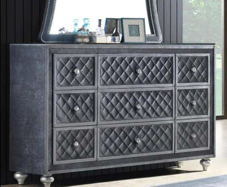 Cameo Gray Dresser & Mirror - Ornate Home