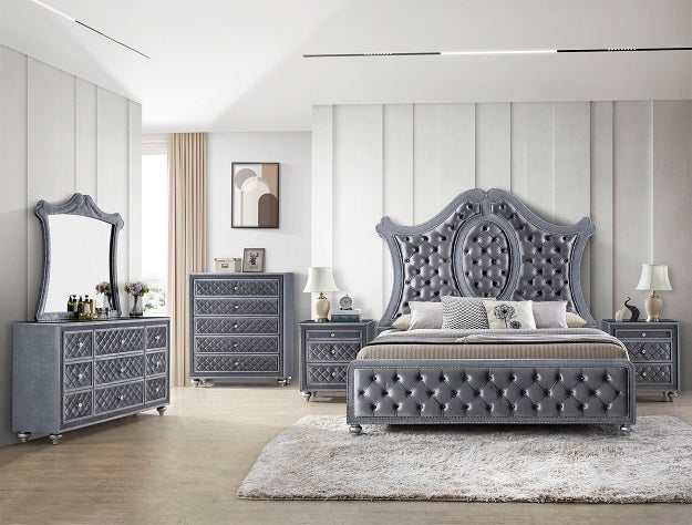 Cameo Gray Dresser & Mirror - Ornate Home