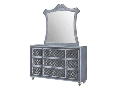 Cameo Gray Dresser & Mirror - Ornate Home