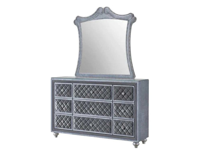 Cameo Gray Dresser & Mirror - Ornate Home