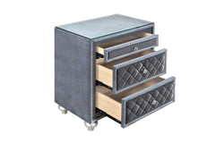 Cameo Gray Nightstand - Ornate Home