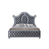 Cameo Gray Upholstered Panel Bed - Ornate Home