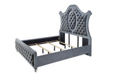 Cameo Gray Upholstered Panel Bed - Ornate Home