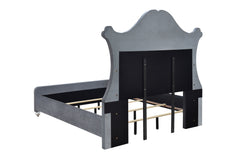 Cameo Gray Upholstered Panel Bed - Ornate Home