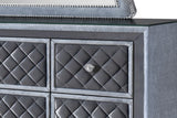 Cameo Gray Upholstered Panel Bedroom Set - Ornate Home
