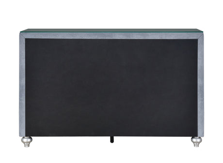 Cameo Gray Upholstered Panel Bedroom Set - Ornate Home