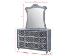 Cameo Gray Upholstered Panel Bedroom Set - Ornate Home